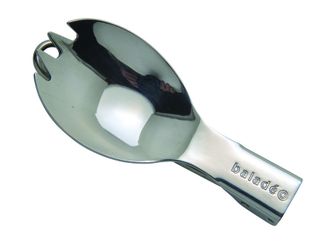 Baladeo PLR086 cucchiaio pieghevole con forchetta, acciaio inox