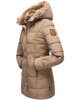 Marikoo LIEBLINGS JACKE Giacca invernale da donna con cappuccio, taupe