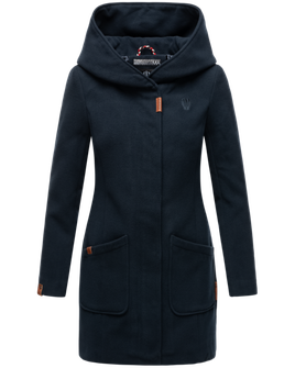 Marikoo MAIKOO Cappotto invernale da donna con cappuccio, blu scuro