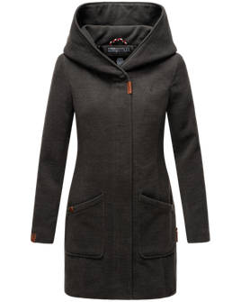 Marikoo MAIKOO Cappotto invernale da donna con cappuccio, antracite mel