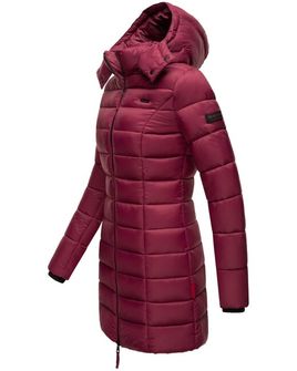 Marikoo ABENDSTERNCHEN Cappotto trapuntato da donna con cappuccio, bordeaux