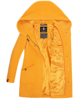 Marikoo MAIKOO Cappotto invernale da donna con cappuccio, giallo