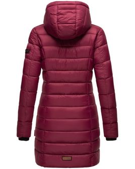 Marikoo ABENDSTERNCHEN Cappotto trapuntato da donna con cappuccio, bordeaux