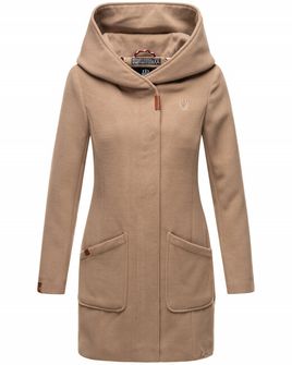 Marikoo MAIKOO Cappotto invernale da donna con cappuccio, grigio tortora