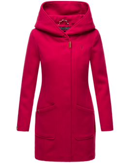 Marikoo MAIKOO Cappotto invernale da donna con cappuccio, fucsia