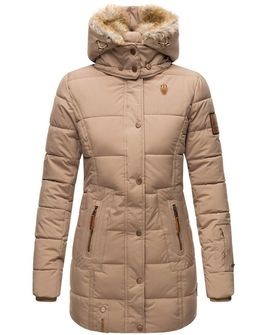 Marikoo LIEBLINGS JACKE Giacca invernale da donna con cappuccio, taupe