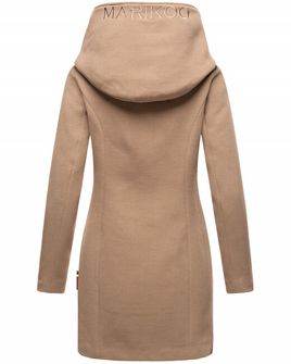 Marikoo MAIKOO Cappotto invernale da donna con cappuccio, grigio tortora