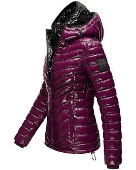 Marikoo LENNJAA giacca invernale da donna con due cappucci, nero melanzana
