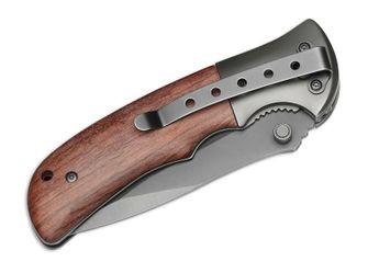 Coltello Magnum Co-Operator 8,7 cm, legno, acciaio inox