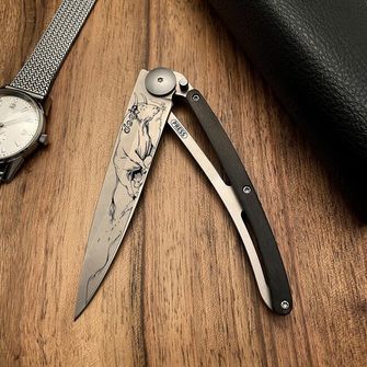 Coltello di chiusura Deejo Tattoo legno Bull