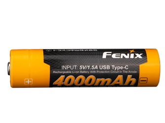 Fenix Batteria ricaricabile USB-C Fenix 18650 4000 mAh (Li-Ion)