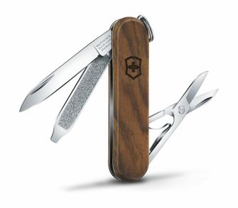 Victorinox Classic SD Wood coltello multifunzione 58 mm, legno di noce, 5 funzioni