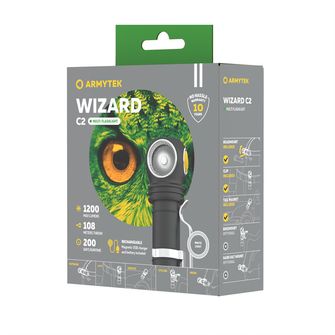 ArmyTek Wizard C2 Magnet Lampada frontale a LED bianchi con supporto magnetico 1200 lm 4800 h 64 g