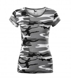 Malfini Camouflage maglietta da donna, grigio, 150g/m2
