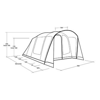 Outwell Tenda Sunhill 5 Air per 5 persone