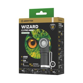 ArmyTek Wizard C2 Pro Max Magnet White LED Torcia portatile con supporto magnetico 3720 lm 1440