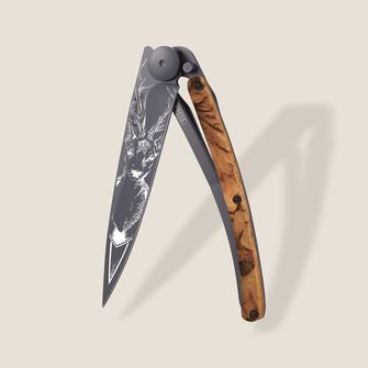 Coltello di chiusura Deejo Tattoo nero marrone mimetico Cervo