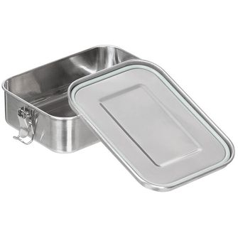 FoxOutdoor lunch box, Premium, acciaio inox, circa 19 x 14,5 x 6,5 cm