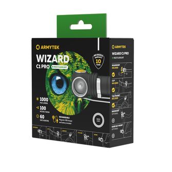 ArmyTek Wizard C1 Pro Magnet Lampada frontale a LED bianchi con supporto magnetico 1000 lm 1440 h 55 g