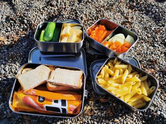 Origin Outdoors Deluxe Lunch Box in acciaio inox 0,8 L