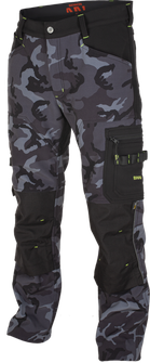 BENNON pantaloni softshell CAMOS, nero/grigio