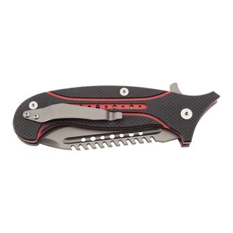 Herbertz TOP-Collection coltello tascabile a una mano 10 cm, G10, plastica, nero-rosso