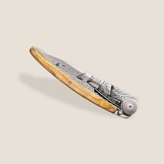 Coltello di chiusura Deejo Tattoo legno Vela