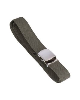 Mil-Tec Belt Cintura per pantaloni larghezza US 38 mm con fibbia argento oliva