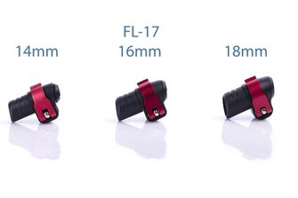 Warp ND - meccanica flip-lock FL-17 plastica nera/leva ALU rossa/dado rosso, per diametro 16 mm