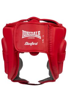 Lonsdale Stanford Box casco da allenamento con protezione per la testa, rosso