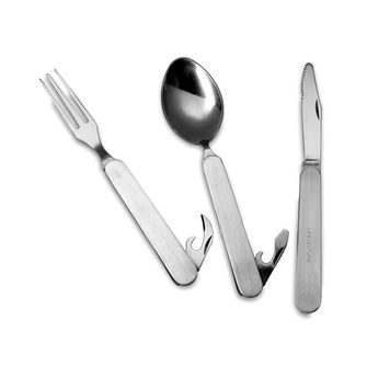 Lifeventure Set di posate pieghevoli coltello forchetta cucchiaio - pieghevole