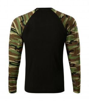 Malfini Camouflage maglia a maniche lunghe, marrone, 160g/m2