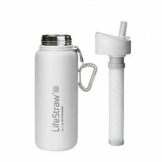 LifeStraw Go Bottiglia filtrante in acciaio inox 700ml bianco