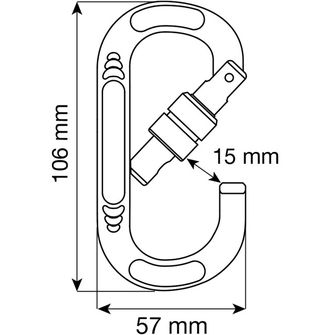 CAMP Moschettone ovale con chiusura a vite Oval Compact Lock
