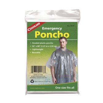 Coghlans CL Poncho compatto in polietilene con cappuccio