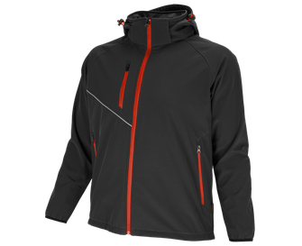 BENNON giacca softshell FORCE, nero/rosso