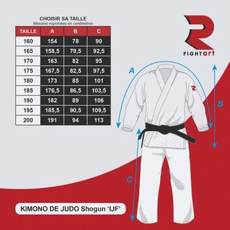 Kimono FightArt IJF Shogun regolare, bianco