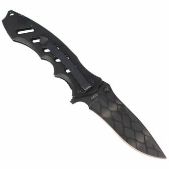 Coltello Herbertz 9,5 cm, tutto nero, alluminio