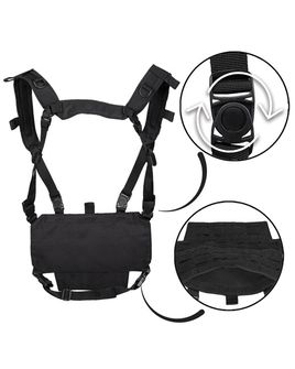 Gilet tattico Mil-Tec leggero CHEST RIG con pannello LASER, nero