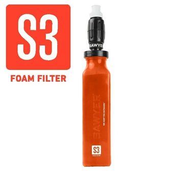 Borraccia in silicone con filtro Sawyer, arancione