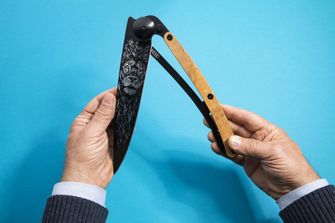 Deejo coltello di chiusura Tatuaggio Leone gigante di oliva