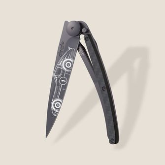 Coltello di chiusura Deejo Tattoo Nero carbonio Auto da corsa