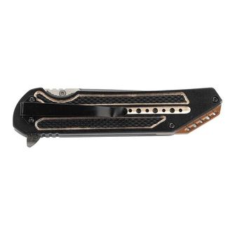 Coltello Herbertz a una mano 9,2 cm, alluminio, nero-bronzo