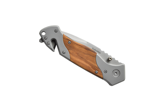 Baladeo ECO200 Rescue coltello di salvataggio, manico in legno d&#039;oliva