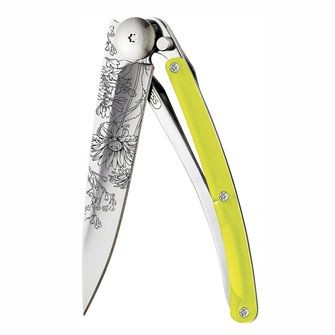 Deejo chiusura coltello tatuaggio giallo Blossom&amp;quot