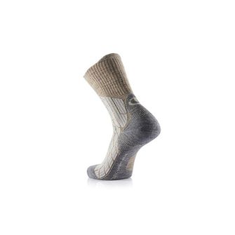 Calze da trekking Therm-ic da donna, beige/grigio