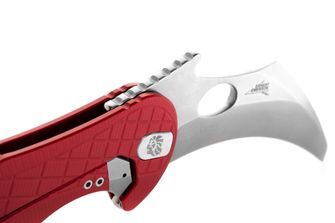 Coltello Lionsteel tipo KARAMBIT sviluppato in collaborazione con Emerson Design. L.E. ONE 1 A RS Rosso/pietra lavata