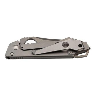 Herbertz coltello tascabile leggero a una mano 7 cm, acciaio inox, opaco, frangivetro