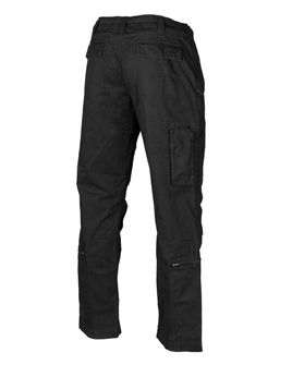 Mil-Tec Pantaloni aeronautici vintage in cotone con taglio dritto, prestampati, neri