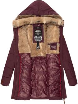 Marikoo LIEBLINGS JACKE Giacca invernale da donna con cappuccio, bordeaux